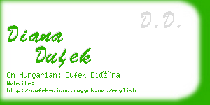 diana dufek business card